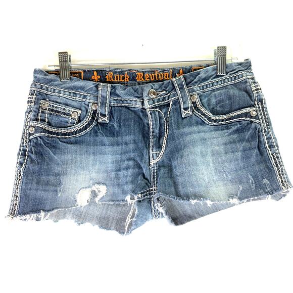 Rock Revival Donna Boot Cutoff Hot Shorts Size 29 - Picture 1 of 6